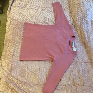 White Stag Pink Ribbed Women's Top